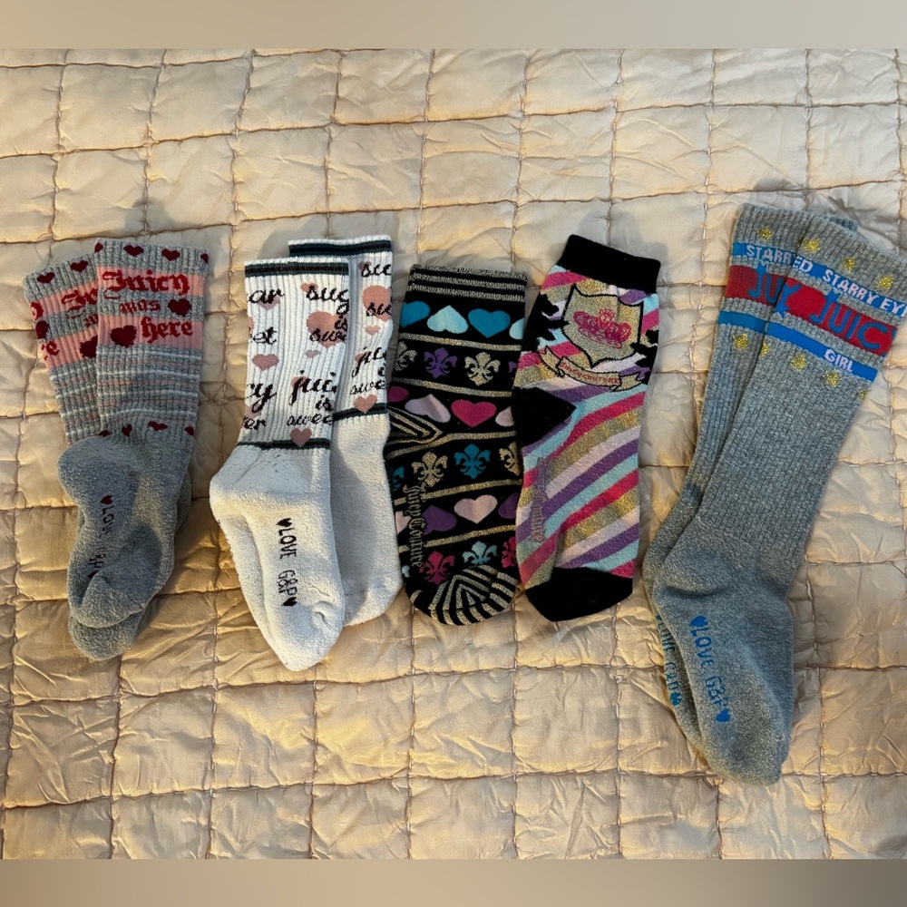 Four pair of Juicy Couture socks